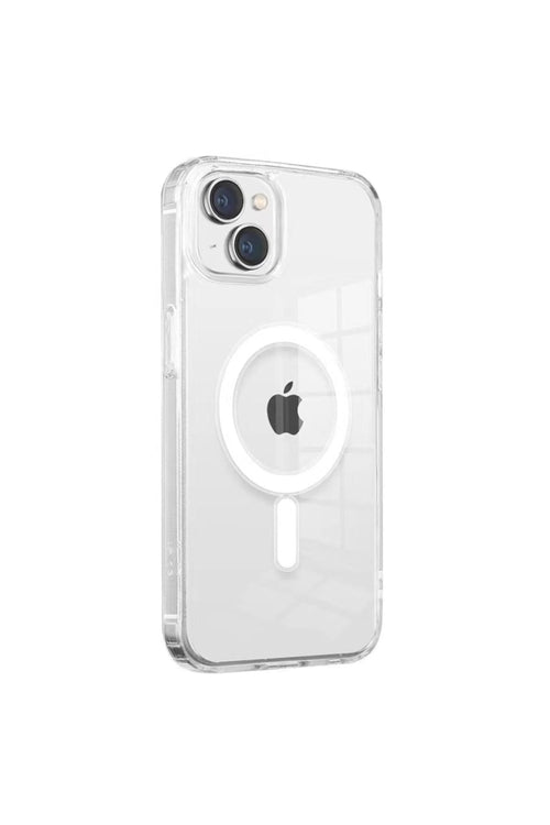 iPhone 14 Plus Case Embossed PC Cover with MagSafe + Card Holder Cover